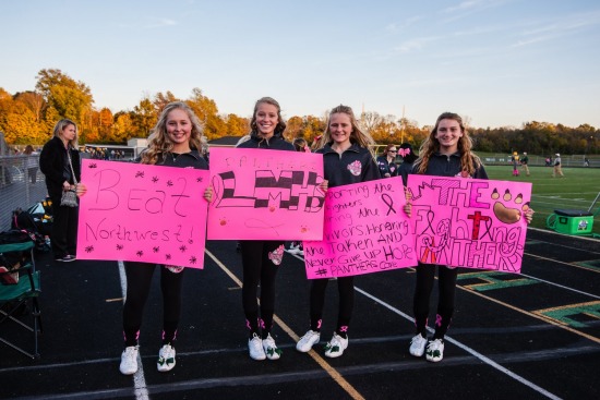 10-16-2015 LM Cheerleaders Pinkout and Northwest Game